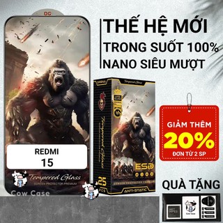  Cường lực Redmi 15 Cowcase chiến binh full màn | Miếng kính dán bảo vệ màn hình cho Xiaomi 