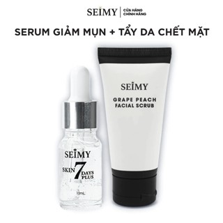  Combo Gel Tẩy Da Chết Mặt và Serum Hỗ Trợ Giảm Mụn Thâm Seimy 10ml 