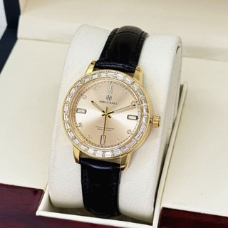 Đồng hồ nữ đính đá dây da PABLO RAEZ T219 chính hãng sang trọng cao cấp chống thấm nước 34mm