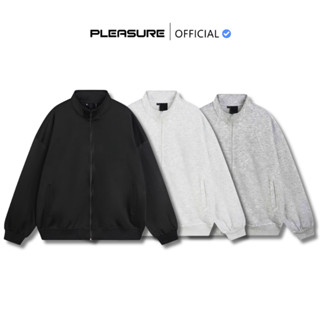   Không Xù Lông  Áo Khoác Zip Form Boxy Pleasure Áo Khoác Unisex Nam Nữ Chất Vải Nỉ 2 Da Cao Cấp Phong Cách Streetwear 