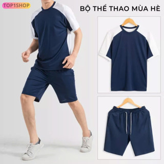 Bộ Quần Áo Thun Thể Thao Nam Họa Tiết Ba Vạch Nhỏ Dáng Basic Trẻ Trung Năng Động MRO 9999