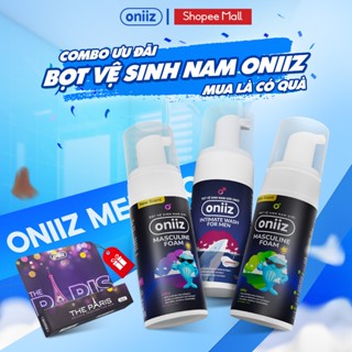 Combo ưu đãi Bọt vệ sinh nam giới Oniiz, Dung dịch vệ sinh Masculine Foam - Tặng nước hoa cao cấp