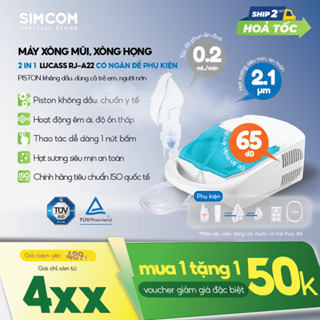 Máy xông khí mũi họng LUCASS A22 chính hãng 2in1 người lớn, trẻ em, xông khí dung, xông mũi, xông họng, bảo vệ hô hấp