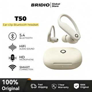 Tai Nghe Bluetooth OWS Bridio T50 - Âm Thanh HIFI 3D, Chống Ồn ENC, Cảm Ứng 1 Chạm, Kết Nối Bluetooth 5.4 Siêu Nhanh