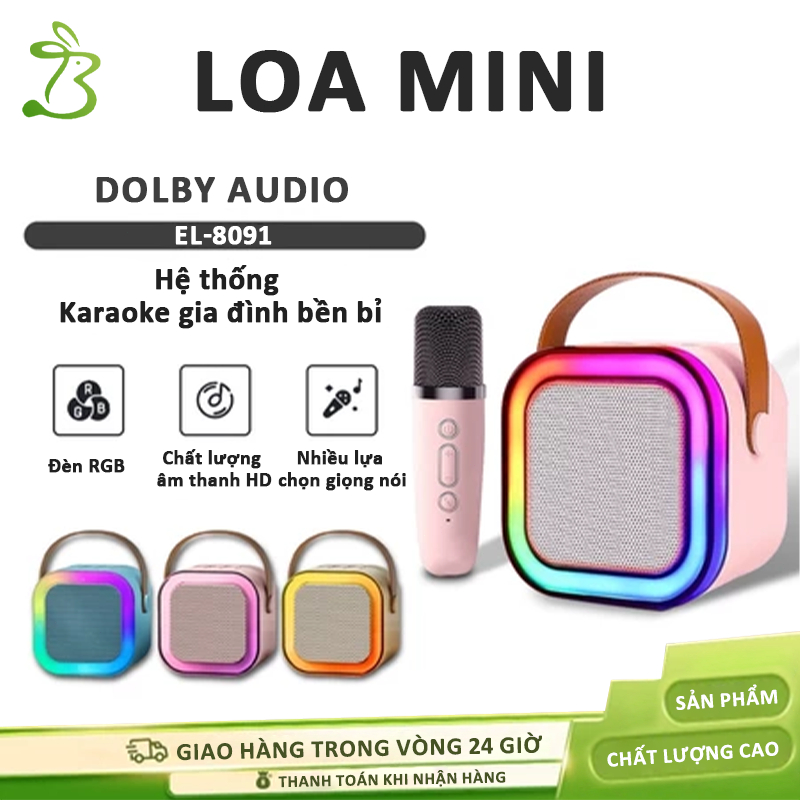 Loa Karaoke Mini K12 Có 2 Micrô Không Dây, loa karaoke nghe nhạc hát tại nhà,có thể thay đổi giọng,D