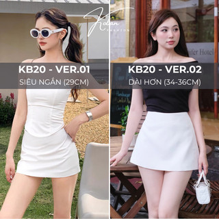   KB20 - VER.02  Chân váy ngắn nữ KOBAN váy ngắn vải trơn cạp trễ ôm eo kèm quần trong mặc đi làm đi chơi 