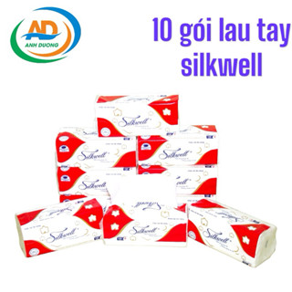   Combo 10 Gói  Giấy Lau Tay Silkwell 100 Tờ – Siêu Dai Thấm Hút Tốt Mềm Mịn Siêu Bền – Hàng Chính Hãng 