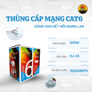  Thùng Dây Mạng Cat6 LB-Link   Sotako - Cuộn 305M Dây Mạng 8 Lõi Màu Xanh   Trắng - Hàng Chính Hãng 