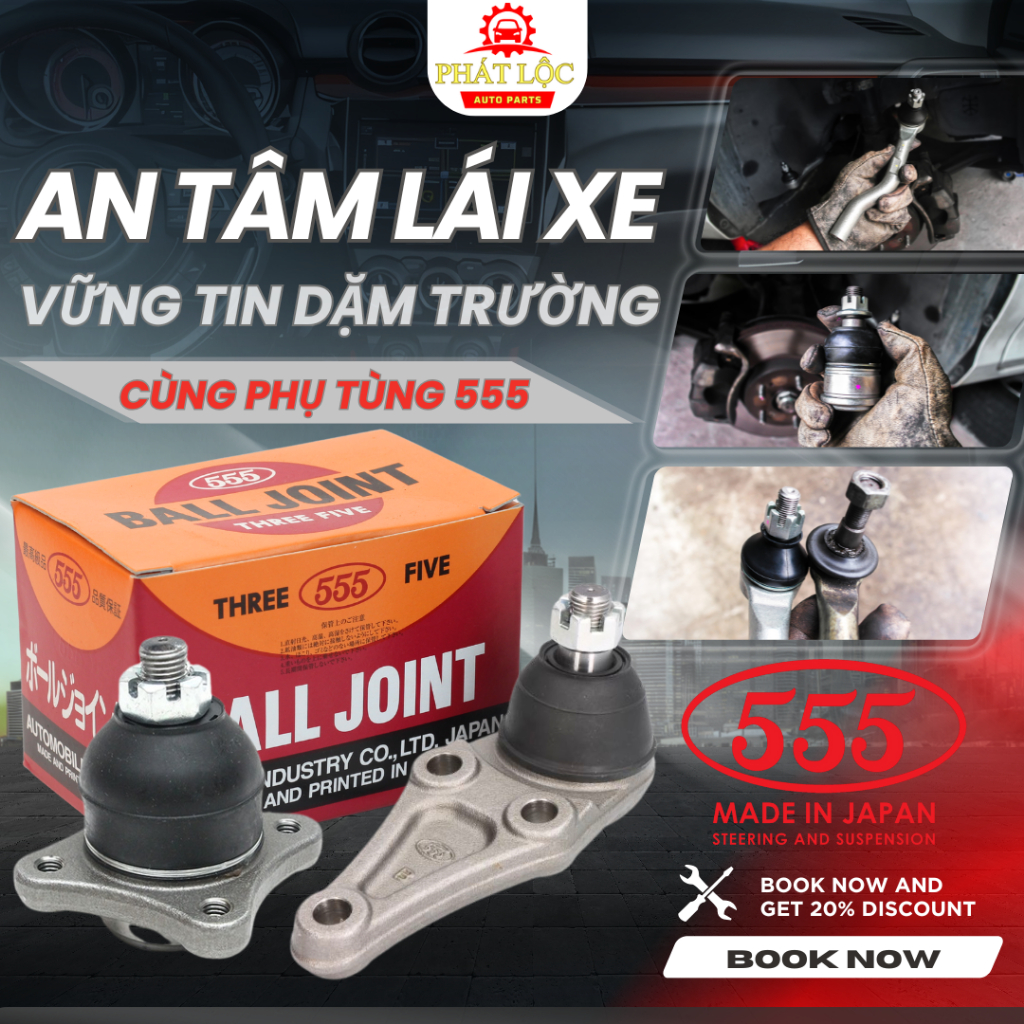 Rotuyn trụ đứng 555 phù hợp với Triton, Pajero Sport ( 555 chính hãng)
