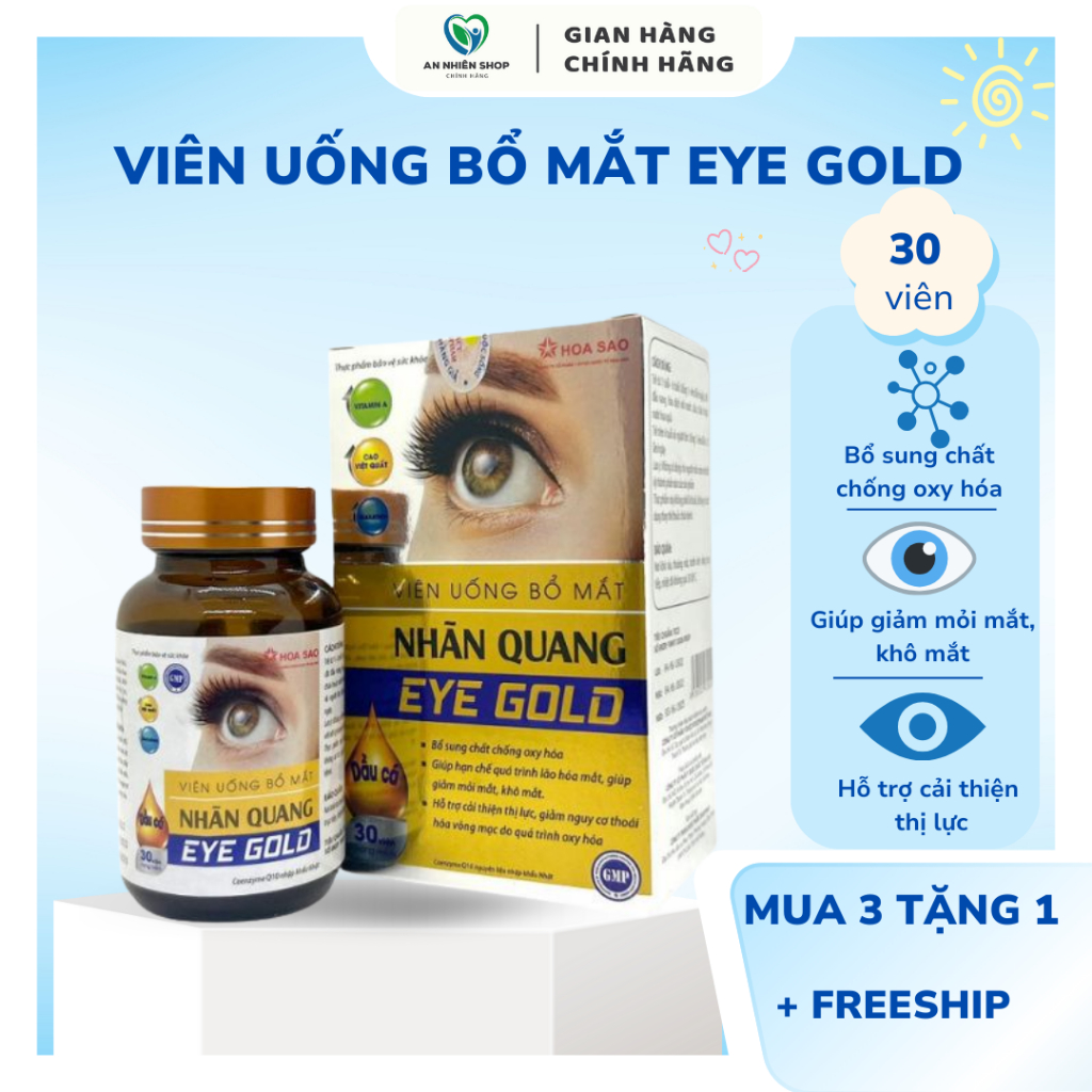 Viên uống bổ mắt chăm sóc mắt nhãn quang hỗ trợ thị lực EYE GOLD Chăm Sóc Sức Khoẻ Sáng Mắt