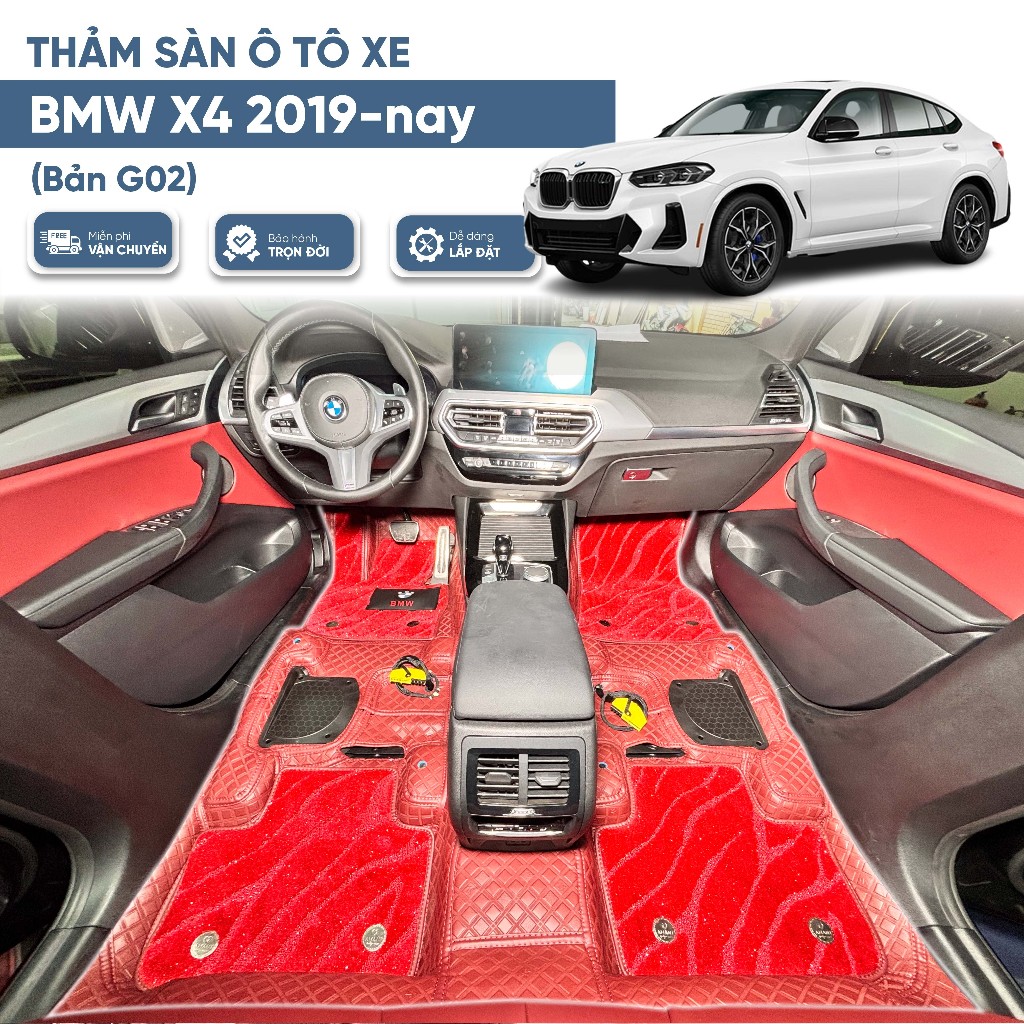 Thảm kín sàn 360 BMW X4 2019-nay G02 Kín sàn 100% - Chuẩn theo xe - BH trọn đời