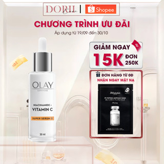  OLAY LUMINOUS NIACINAMIDE + VITAMIN C Super Serum  Mờ Vết Thâm Đốm Nâu Dưỡng Sáng Da 30ML tặng mặt nạ 