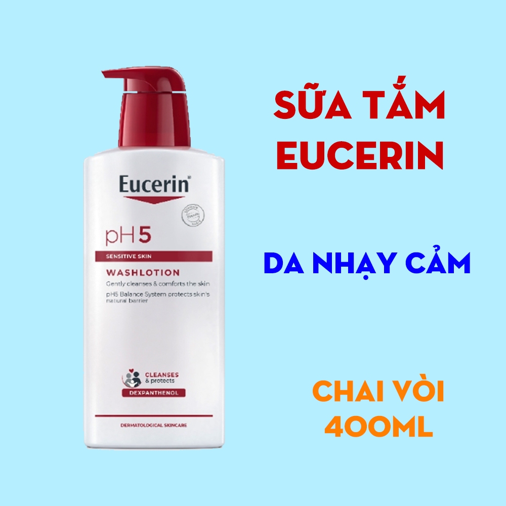 Sữa Tắm Eucerin pH5 Washlotion 400ml - Cho Da Cơ Thể Nhạy Cảm