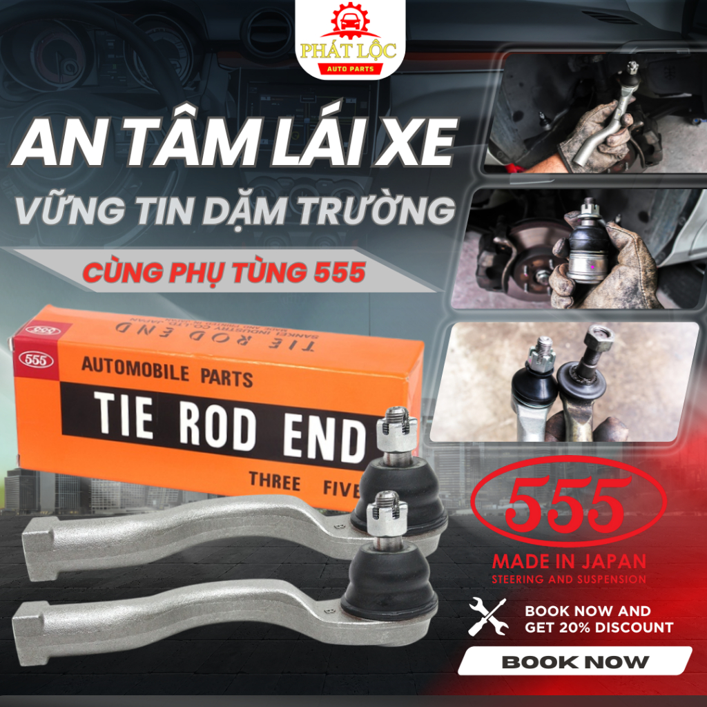 Rotuyn lái ngoài 555 phù hợp với Triton, Pajero Sport ( 555 chính hãng)