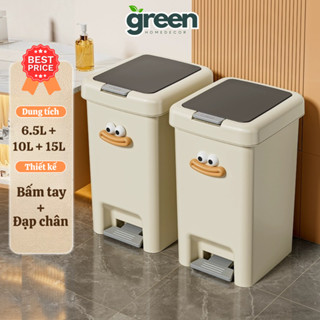   SẴN  Thùng Đựng Rác Đạp Chân SMILE Có Nắp Đậy Ngăn Mùi Thùng Rác Phòng Khách Nhà Bếp Sang Trọng 
