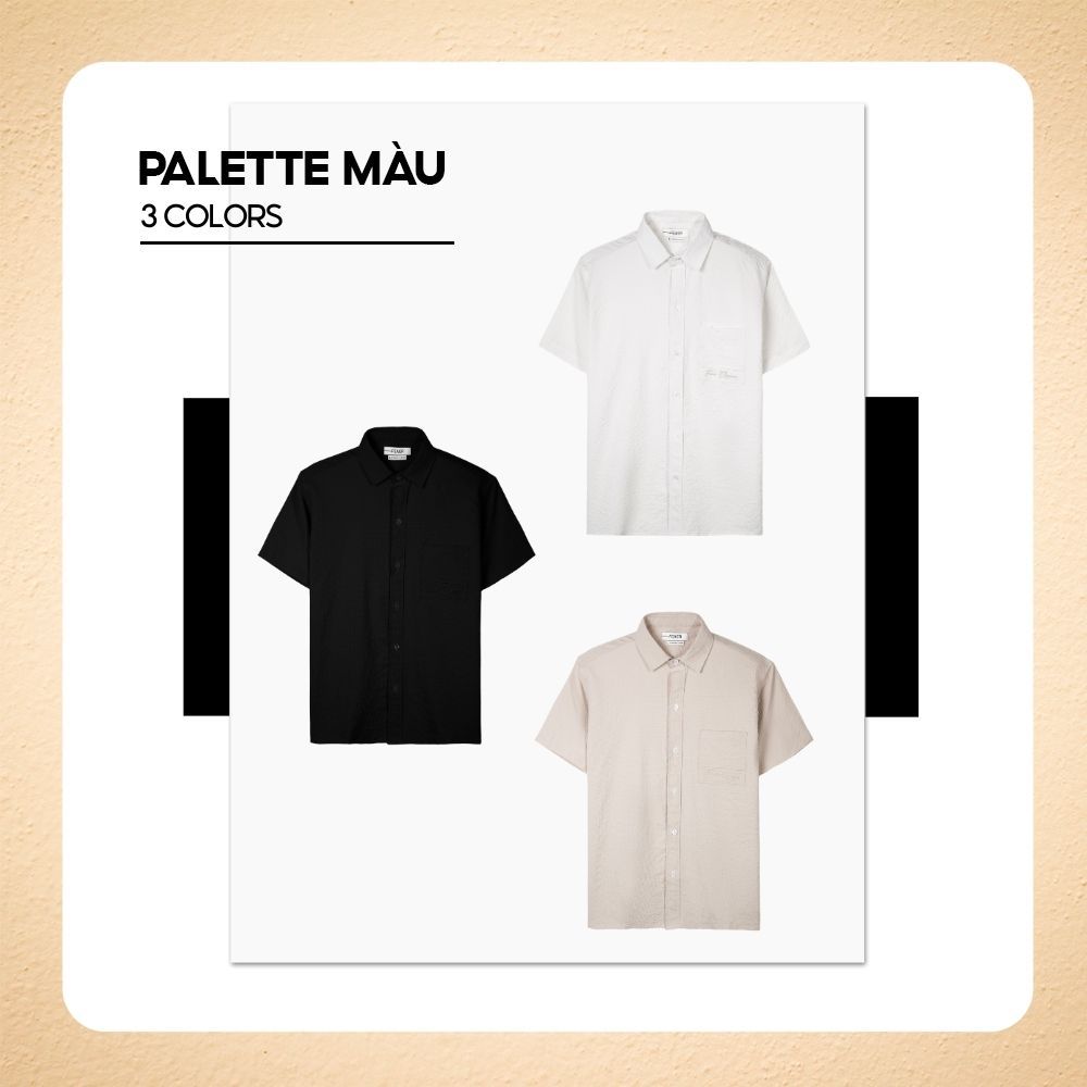 [GIÁ TỐT NHẤT 1.2-2.2] Áo sơ mi Crepe nam tay ngắn, vải Kate thoáng mát, xốp nhẹ, form regular fit vừa vặn | BigBuy360 - bigbuy360.vn