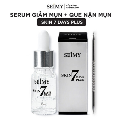 Combo Serum Giảm Mụn Và Que Nặn Mụn Seimy 10ml - Skin 7 Days Plus