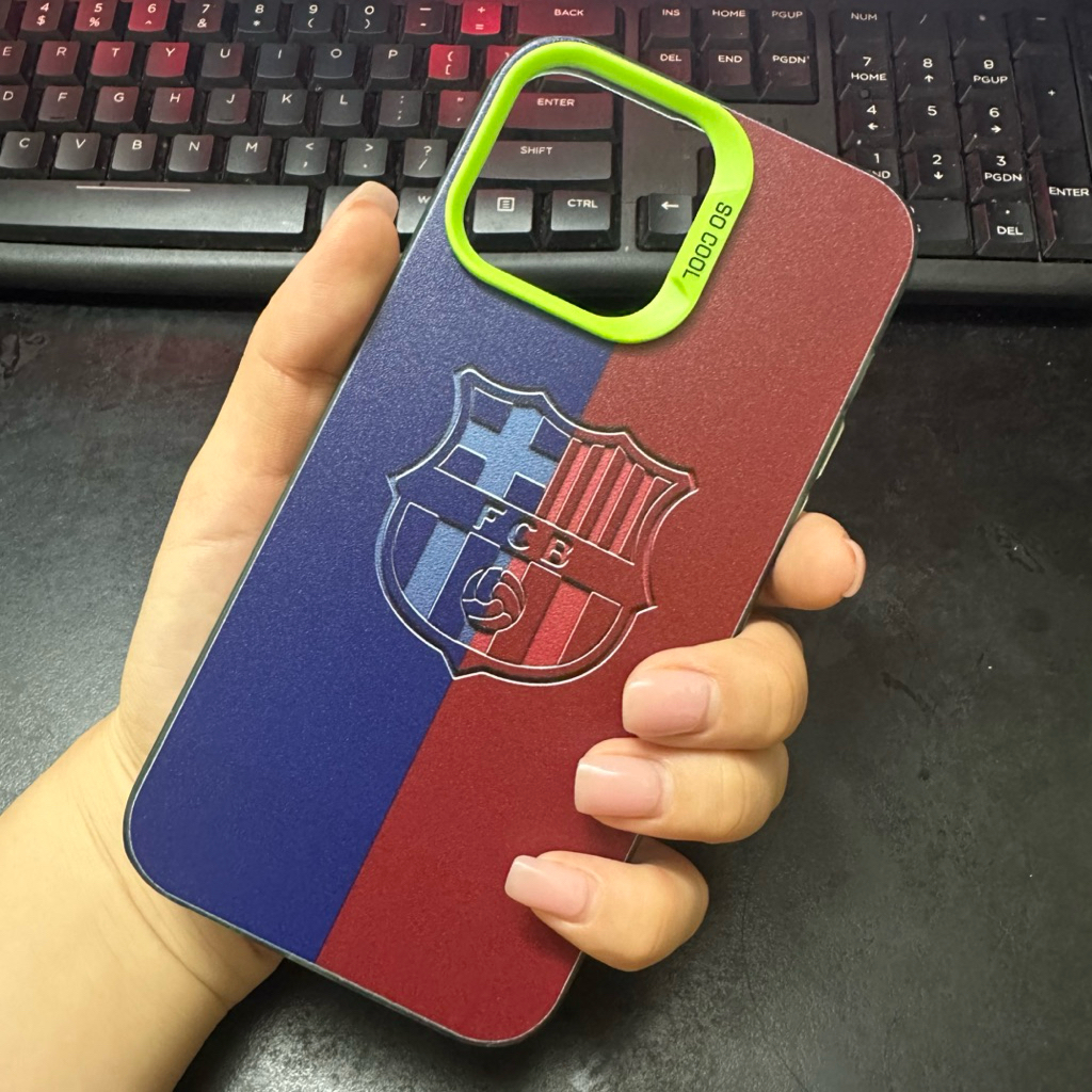 Ốp Lưng Điện Thoại CLB Barca Sọc Xanh Đỏ