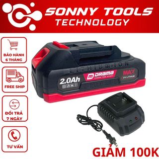  Pin DRAMA 5 Cell Chân Pin Phổ Thông 21V Có Báo Đèn Dung Lượng Vỏ ABS Chống Va Đập 
