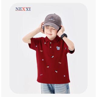 Aó PoLo Bé Trai NEXXI, Aó Cổ Bẻ Vải Cá Sấu In Họa Tiết Cún Waggle Thời Trang Năng Động Size 12-50kg