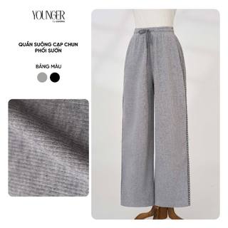  Quần dài nữ YOUNGER BY CARDINA vải nỉ tăm cạp chun phối sườn 5YQDT22 