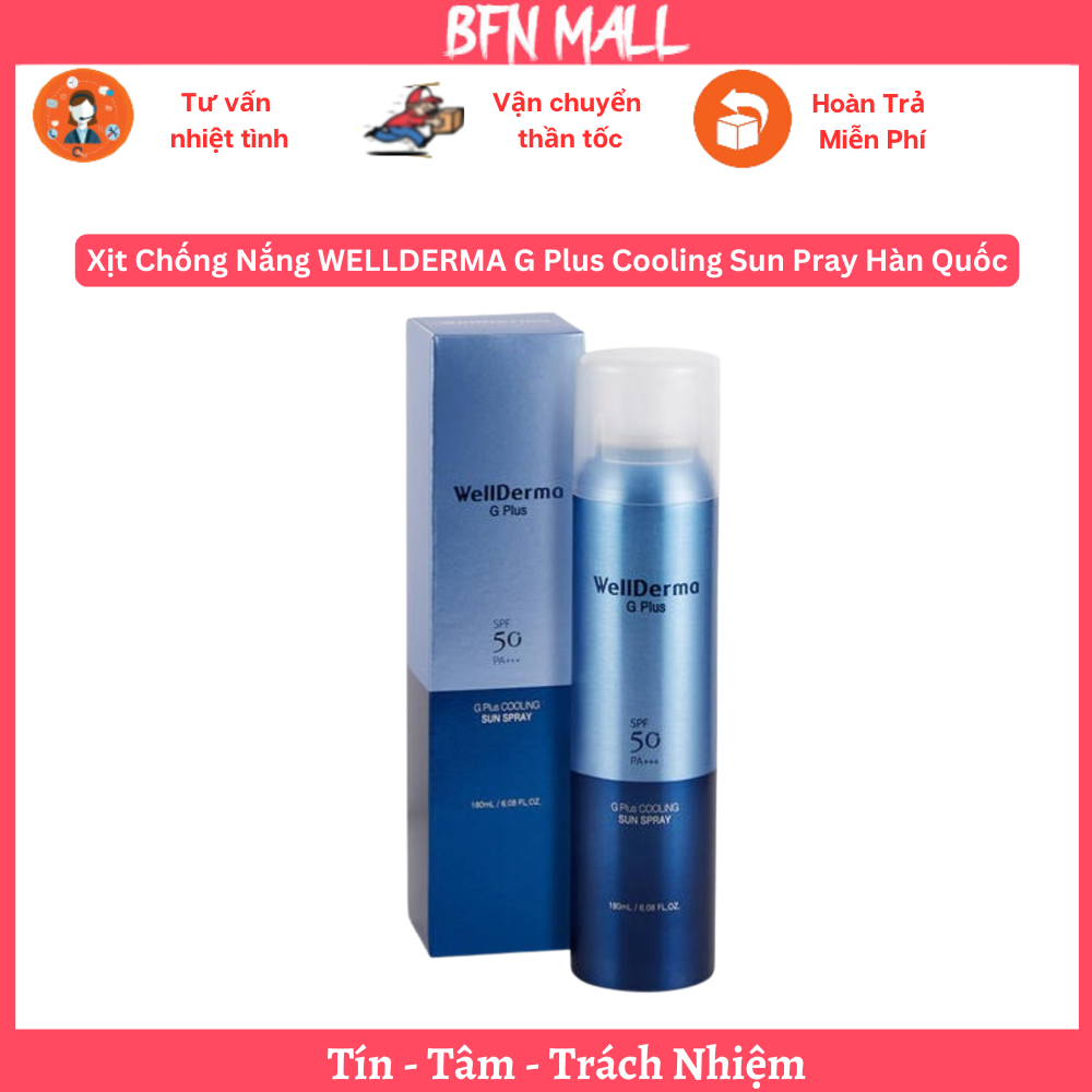 Xịt Chống Nắng WELLDERMA G Plus Cooling Sun Pray Hàn Quốc - BFN.MALL