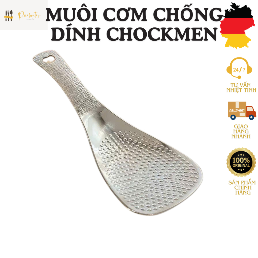 Thìa cơm chống dính CHOCKMEN, thìa cơm inox CHOCKMEN, muôi cơm chống dính, thìa xới cơm, thìa cơm
