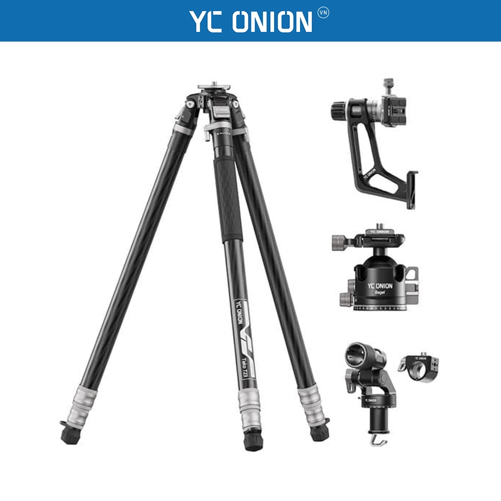 Tripod YC Onion Tako T23 Over Rig Kit 1 gồm Tripod kèm Ballhead BC44 + Litchi GH38 + Kit FY56 chính 