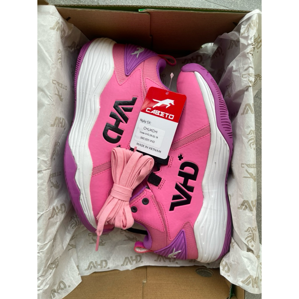 Giày thể thao bóng chuyền chukchi VHD chính hãng ( tặng tất, túi,cặp dây)