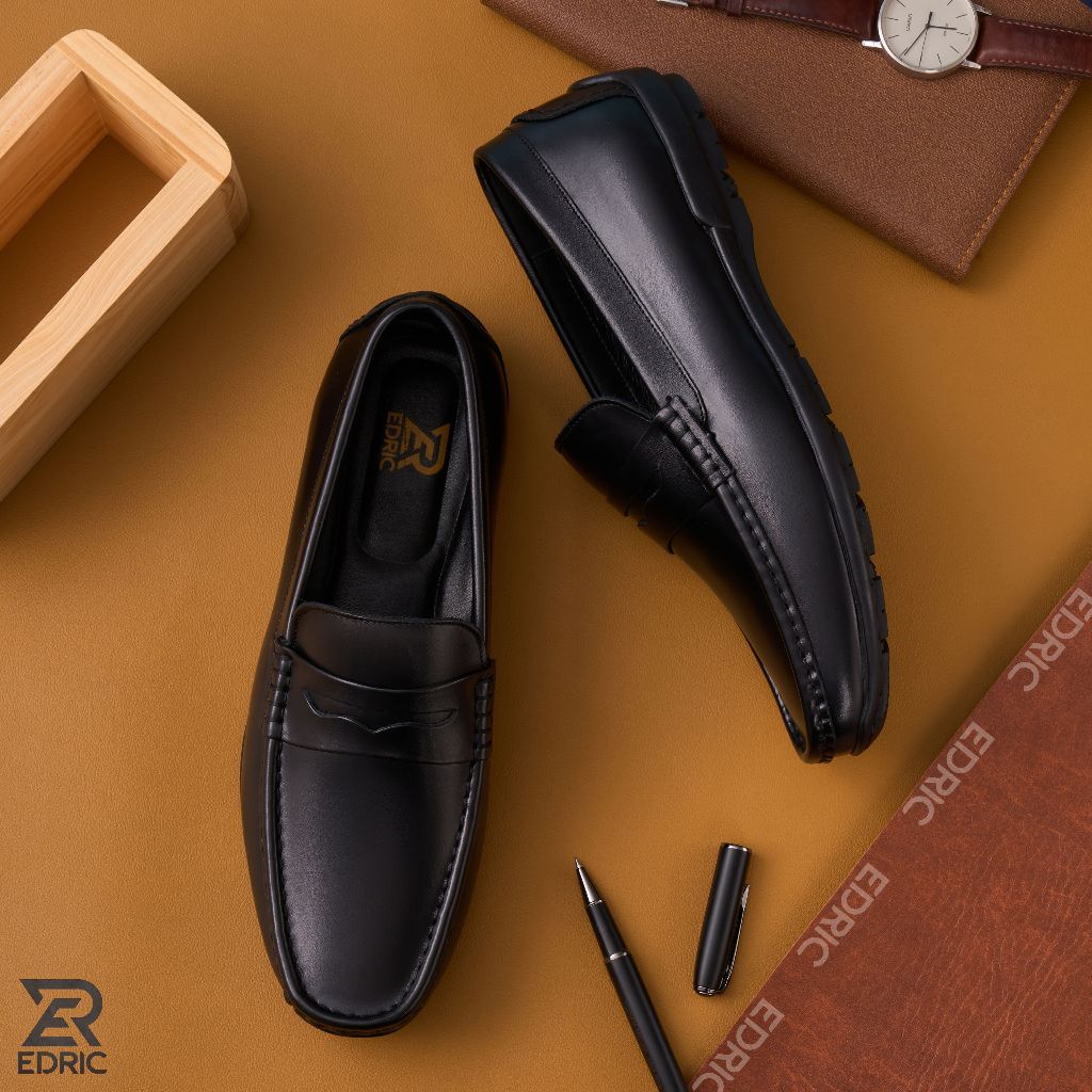Giày Mọi Nam EDRIC Da Bò Thật Cao Cấp, Thiết Kế Thanh Lịch Sang Trọng CT04