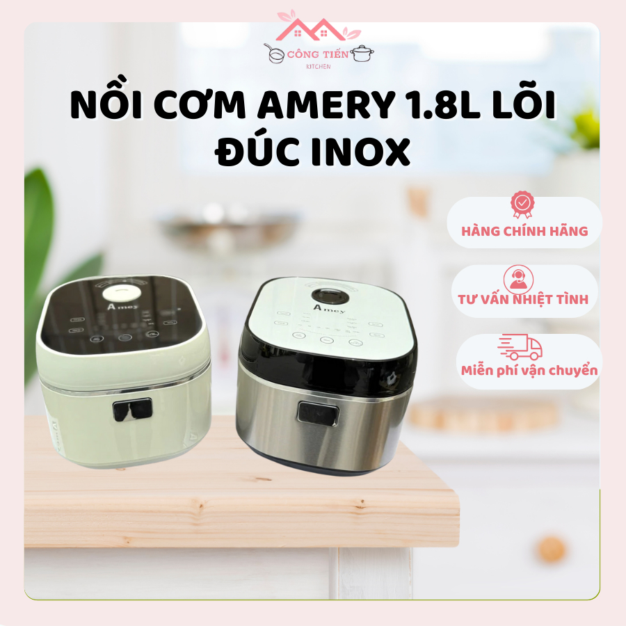 Nồi Cơm Amey AM088 1.8L, Lõi Đúc Nox Thiết Kế Hiện Đại Tiện Lợi Cho Gia Đình - Công Tiến Kitchen