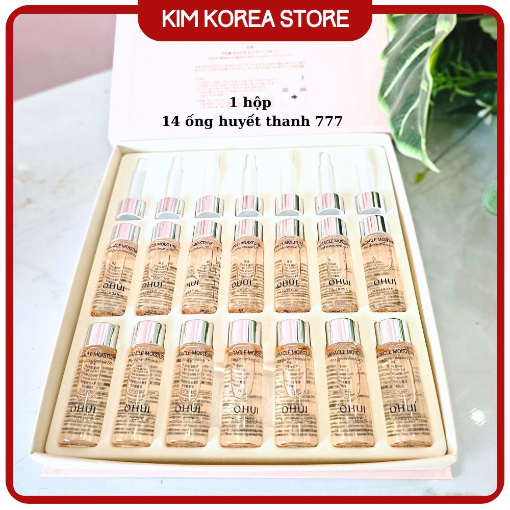 Tinh chất tế bào gốc Ohui 777⚡CHÍNH HÃNG⚡Huyết thanh căng bóng, phục hồi tái tạo da Ohui hồng pink b