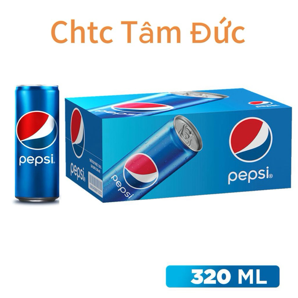 Thùng 24 lon Nước ngọt Pepsi Cola lon 320ml