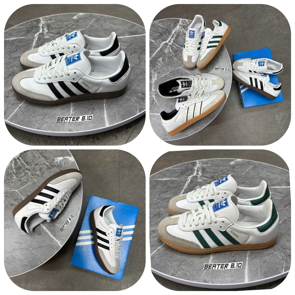 Giày thể thao Adidas Samba Og White Black chính hãng  - B75806, phong cách cổ điển, dễ phối đồ🔥