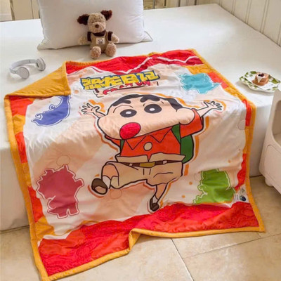 Chăn trẻ em hoạt hình 5D chất liệu cotton đũi mềm mịn, thoáng mát,chăn cho bé đi học 1m2x1m5