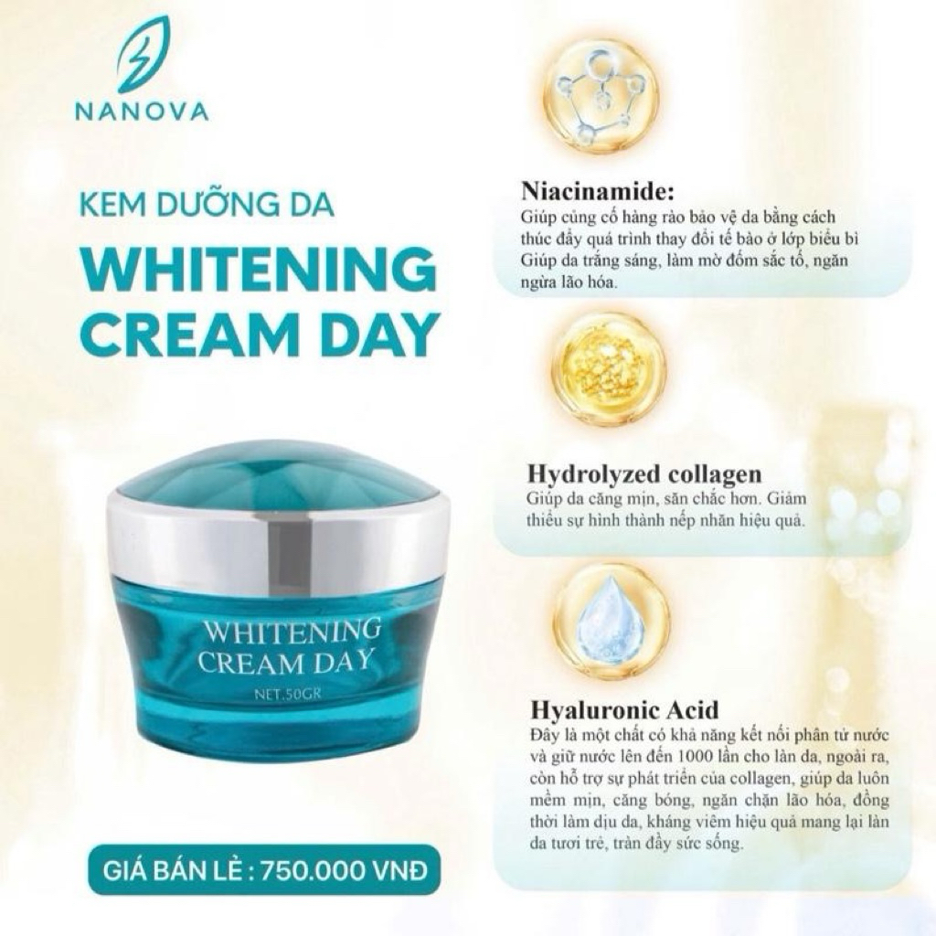 Kem ngày kem đêm NANOVA 50g chính hãng