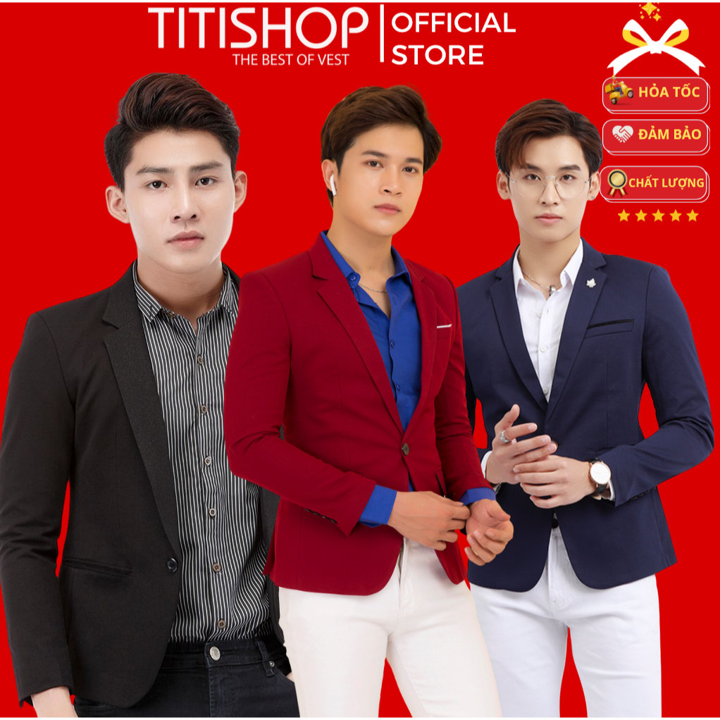 ( Hỏa tốc ) Áo vest Nam , Suit Nam Hàn Quốc , Suit quý ông Titishop AVN198 Nhiều Màu