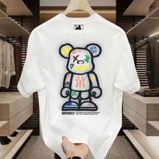 Áo phông MLB NY nam nữ cao cấp, 100% cotton co giãn 2 chiều ,unisex ,Cotton Mềm Mịn Thoáng Mát - NY GẤU