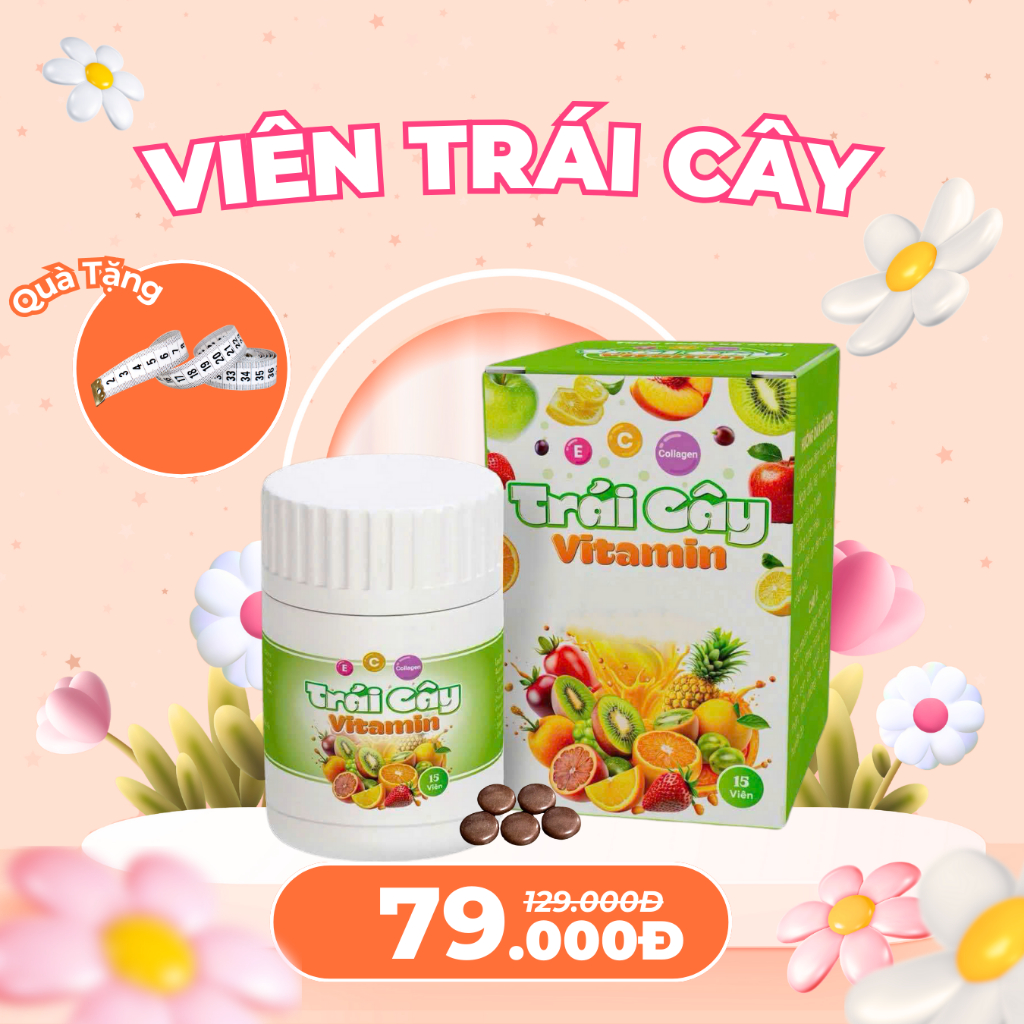 Viên Uống Trái Cây Bổ Sung Vitamin & Viên Detox Hỗ Trợ Đào Thải Mỡ - Siết Eo - Detox Viên