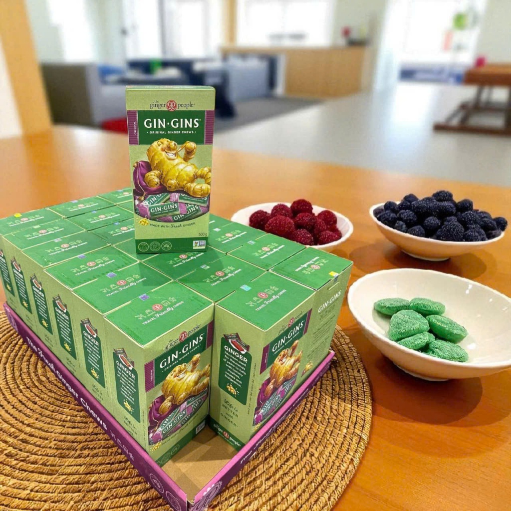 Kẹo gừng Gin Gins Original Ginger Chews hộp 500g vị cay nhẹ dễ ăn