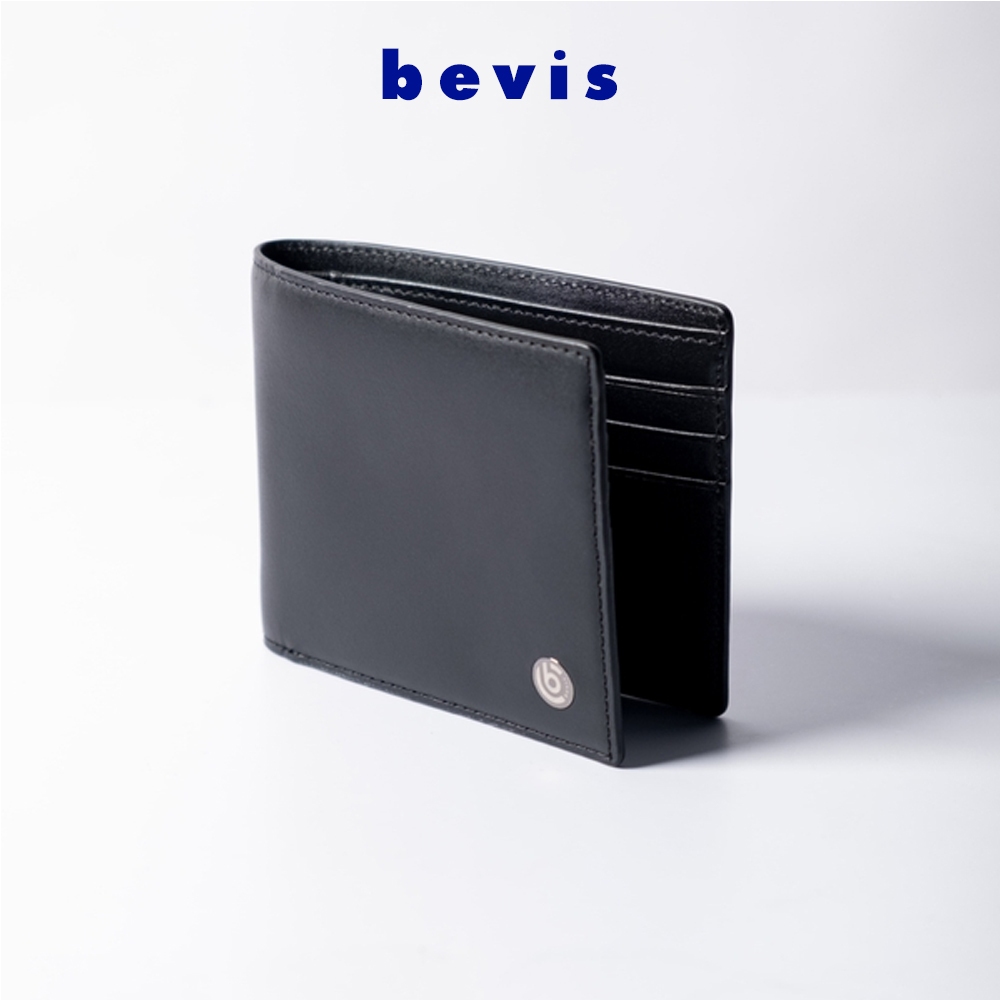 Bevis Classic - Ví Nam Đẳng Cấp Bevis Da Nhập Khẩu Đen Vân Trơn Korea
