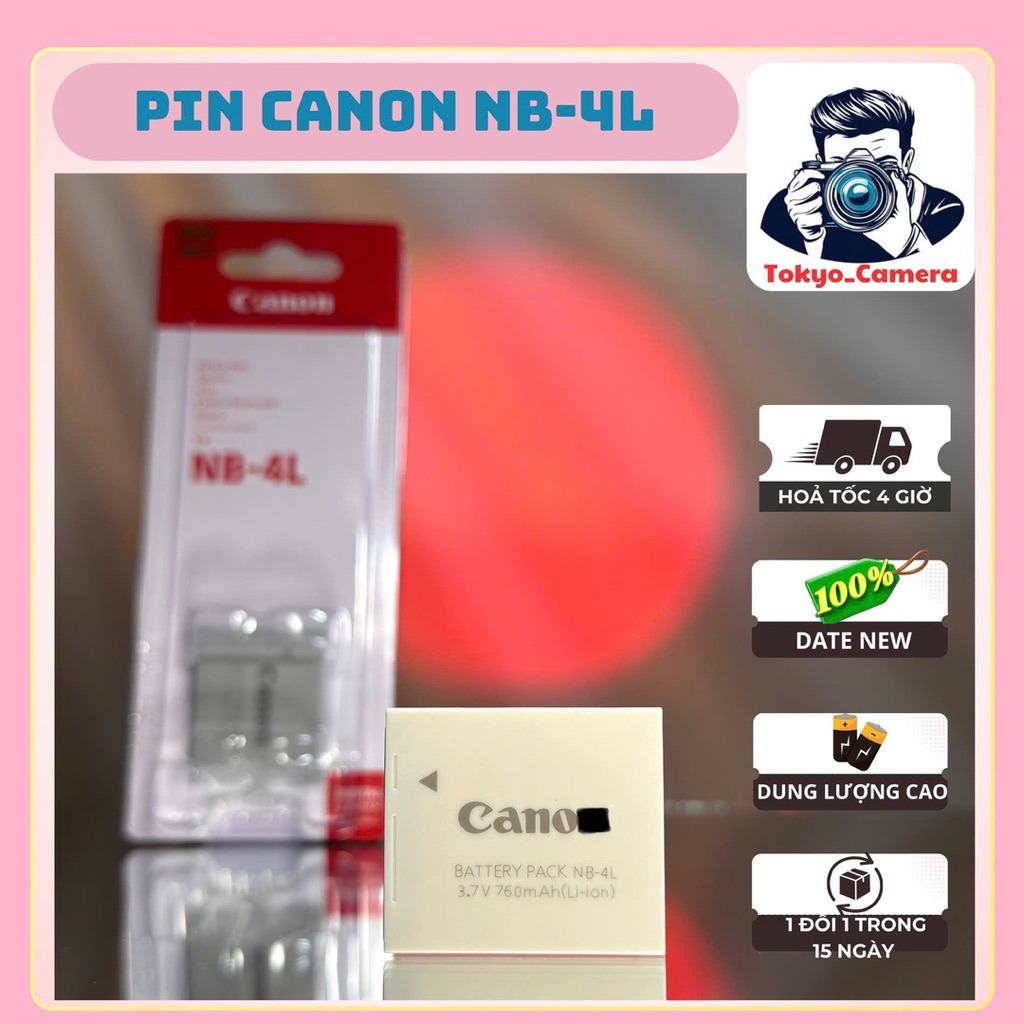 Pin Canon NB-4L dùng cho IXUS 30, IXUS 40, IXUS 50, IXUS 55, IXUS 60, IXUS 65, IXUS 70, IXUS 75, IXU