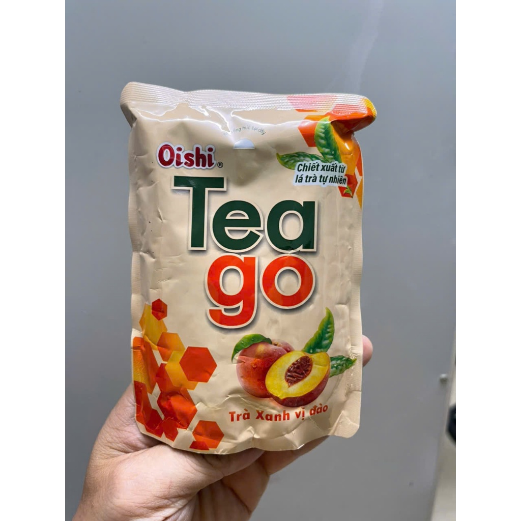 Bán sỉ nước trà xanh Tea Go vị  đào Oishi bịch 10 gói 180ml