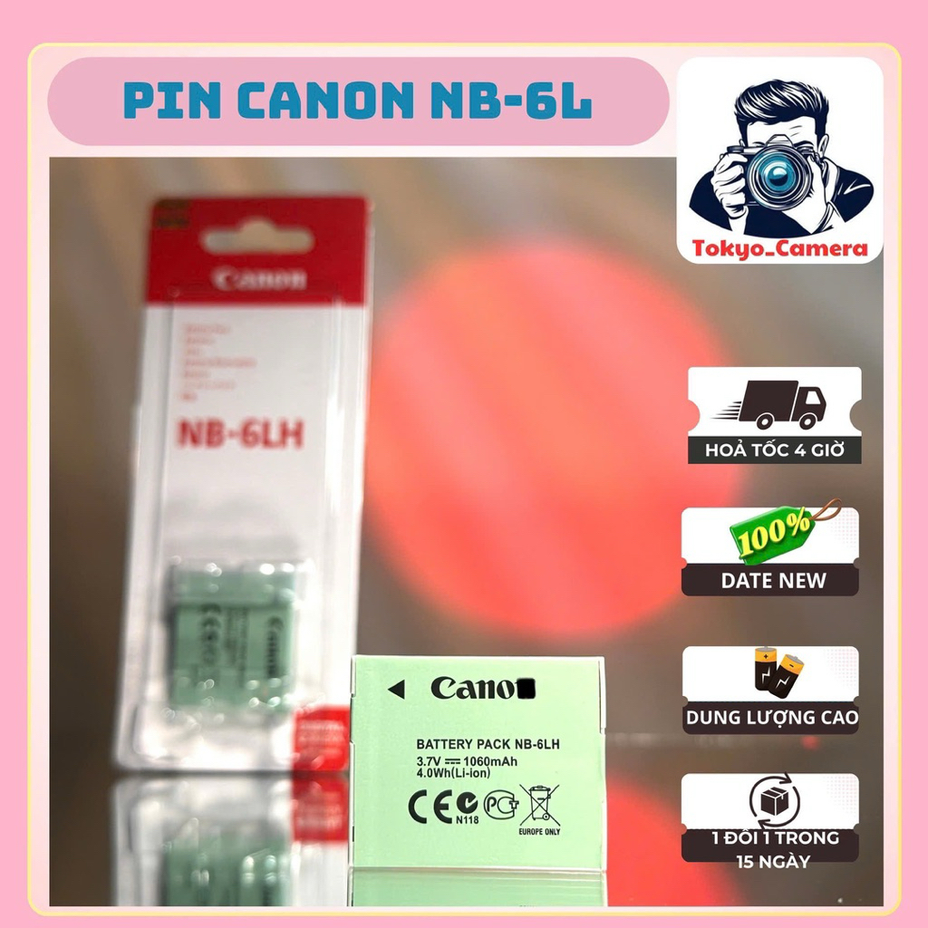 Pin Canon NB-6L/6LH dùng cho SX170 IS, SX240 HS, SX260 HS, SX270 HS, SX280 HS, SX500 IS, SX510 HS