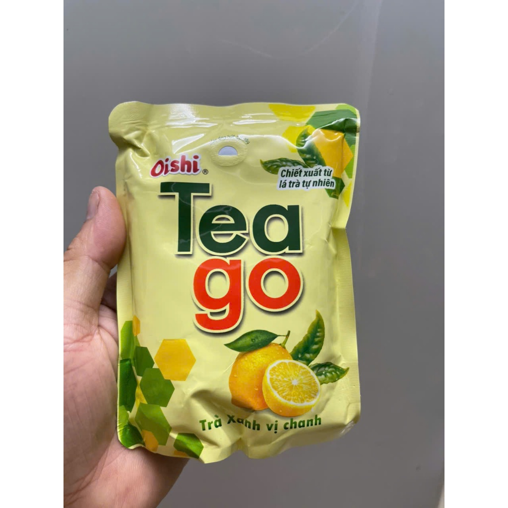Bán sỉ nước trà xanh Tea Go vị chanh, Oishi bịch 10 gói 180ml( vị chanh)