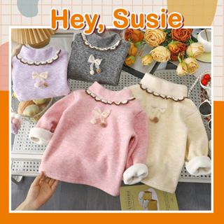  Áo Nỉ Cổ Bèo Đính Nơ Cho Bé Gái Size 8-22kg Hey Sussie A1021 
