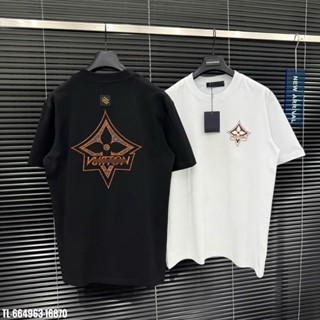  Áo thun Eo Vì thêu logo trước sau thiết kế hot trend Nam nữ New 2025 