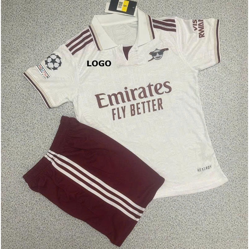 Bộ Quần Áo Bóng Đá CLB Arsenan Trắng 2025/2026 Tay C1 - Áo Đá Banh CLB Arsenan 25/26