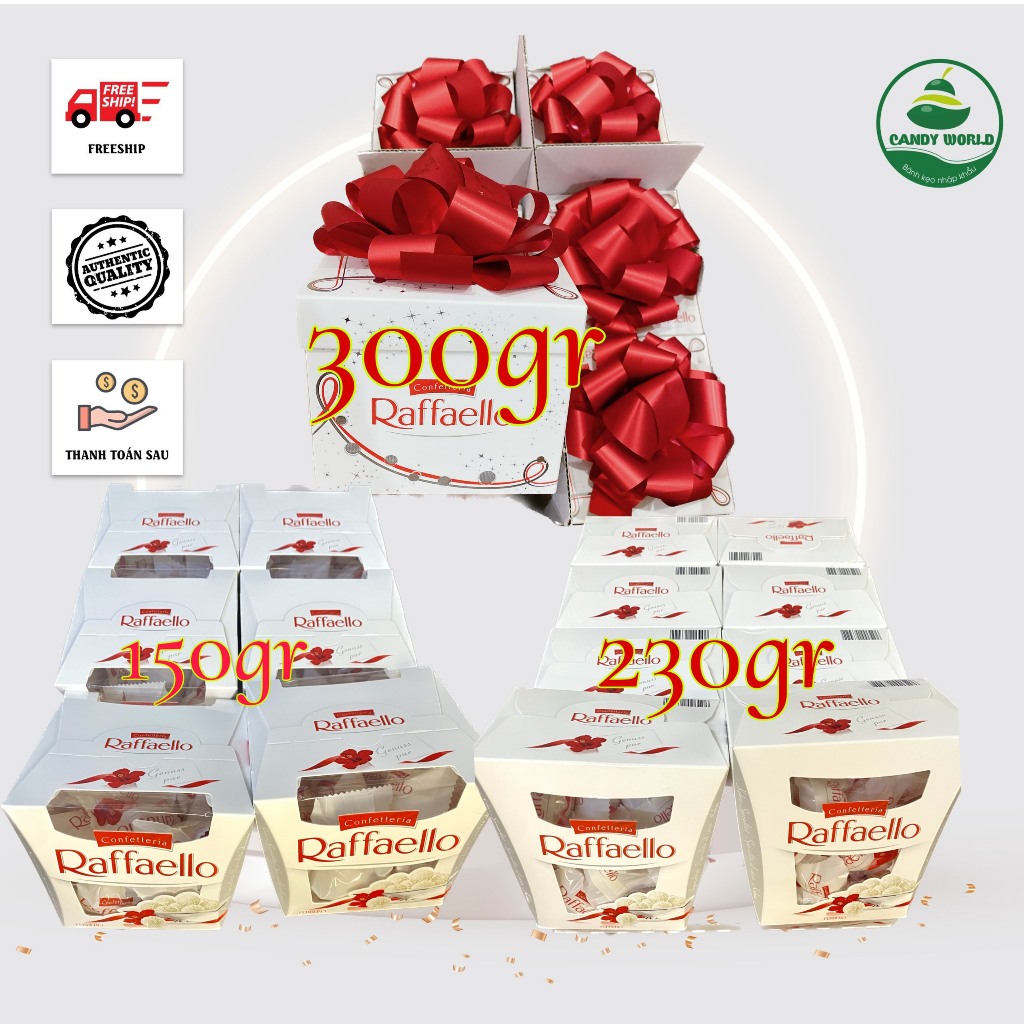 (Date Mới) 1 Thùng Socola Dừa Raffaello của Đức-Nga Thơm Ngon