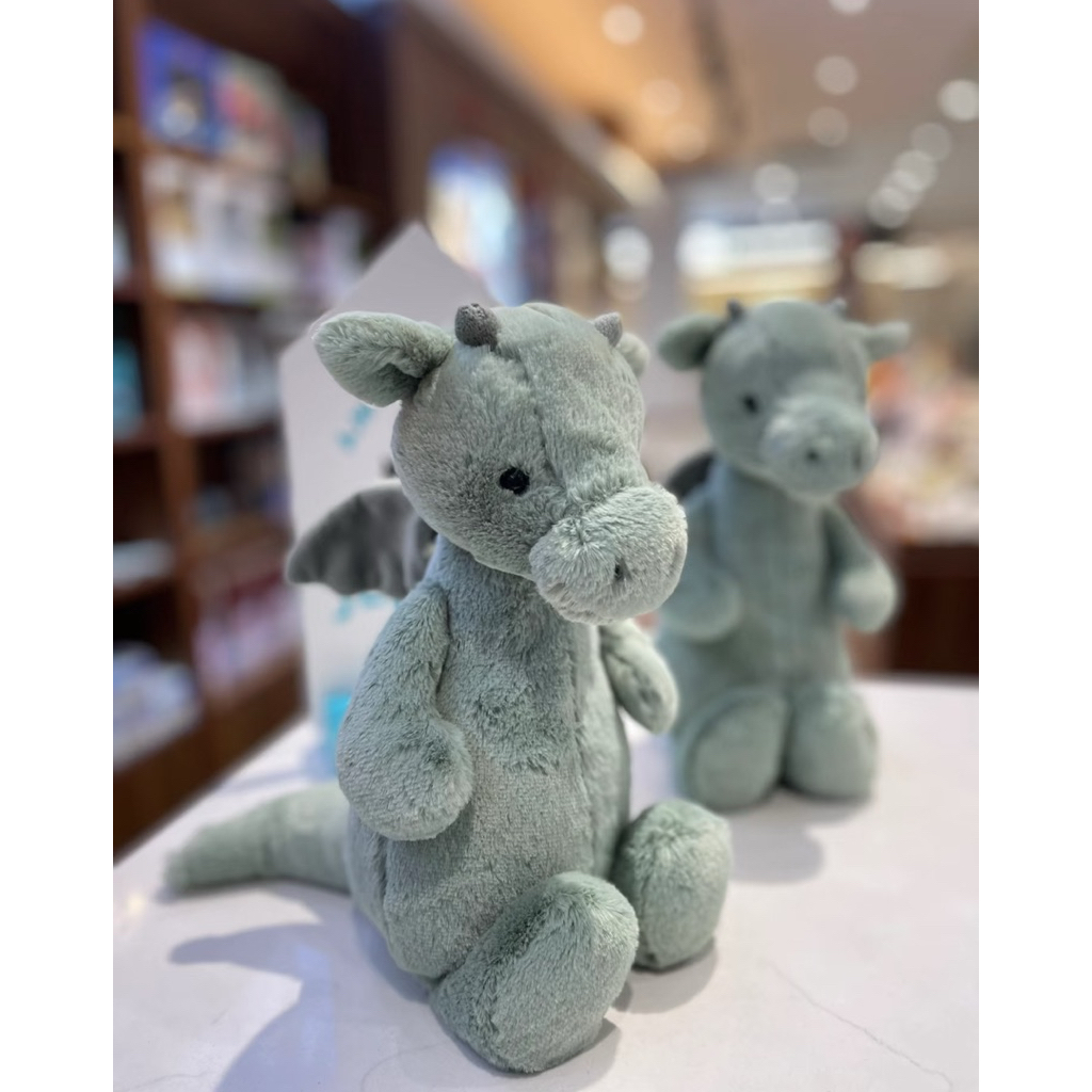 (100% Authentic) Gấu bông Rồng Jellycat Bashful Dragon dáng ngồi chính hãng